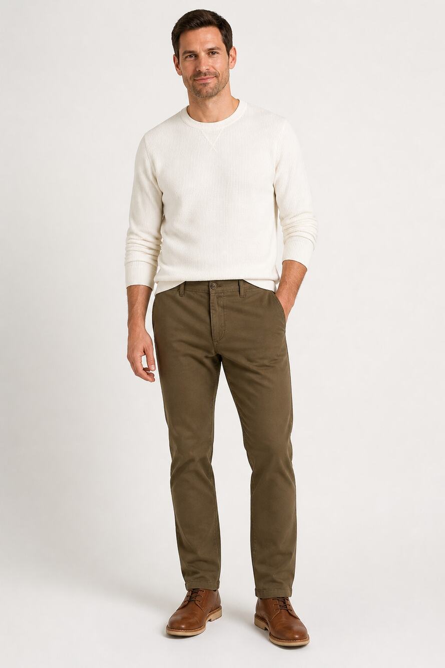 Liverpool Bryant Slim Straight Chino Woven Pant Green Mens Size 40 x 32 New